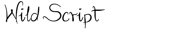 Wild Script font preview